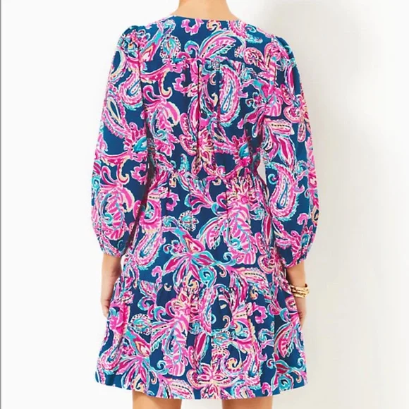 NWT Lilly Pulitzer Deacon Dress Multi Flitting About Size 16